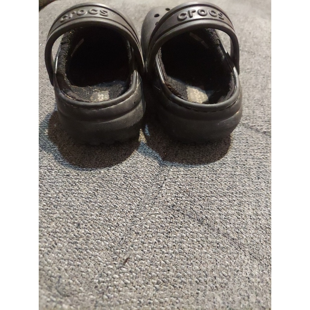 CROCS DUAL COMFORT Lined Size US Kids Sz 9 Light Black - Picture 5 of 9